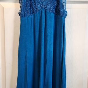 Elegant Blue Lace Dress